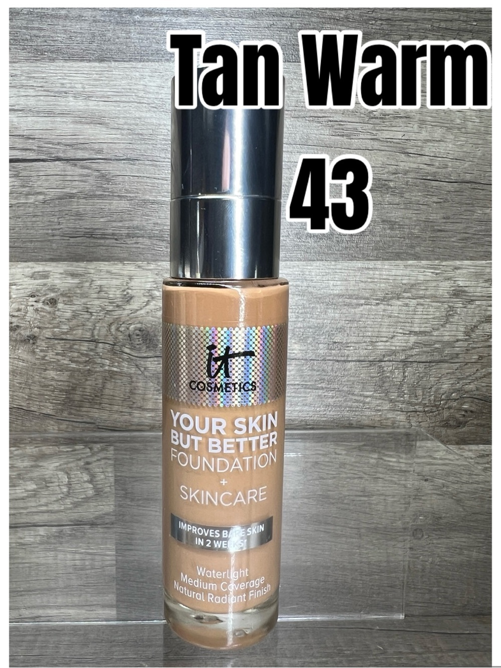 IT Cosmetics Your Skin But Better Foundation + Skincare Tan Warm 43